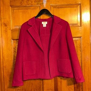 Talbots Women’s Wool Open Front Blazer/Jacket Size 12P-EUC